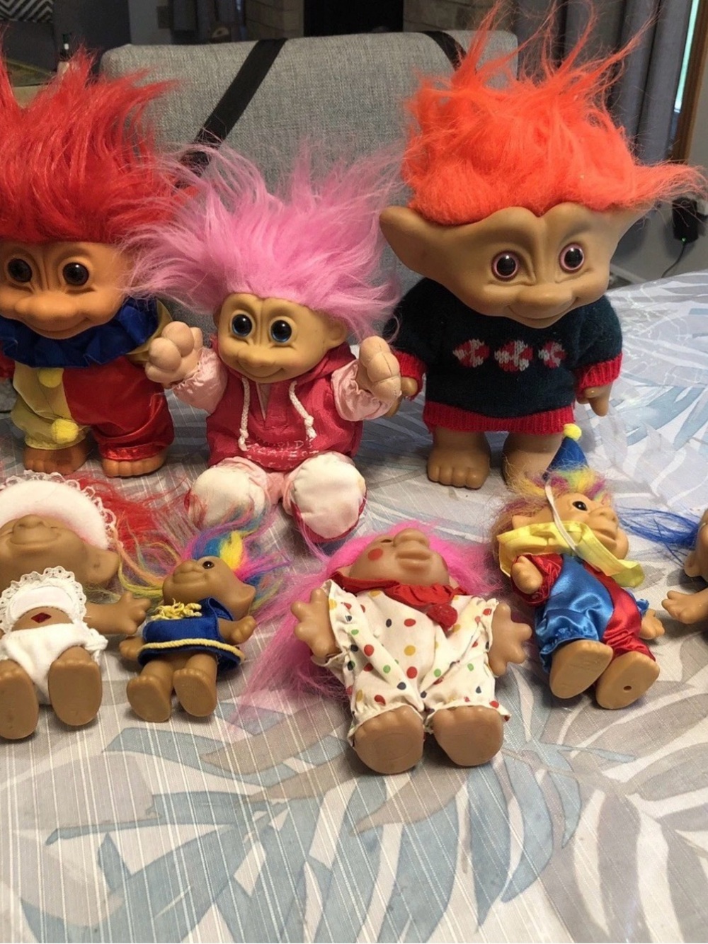 Vtg Trolls, Russ & Ace Novelty - Lot Of 8, Various Sizes